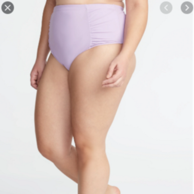 

Женское лавандовое бикини Old Navy с высокой талией и рюшами, размер, Фиолетовый