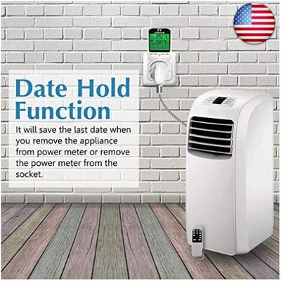 Power Energy Meter,Electricity Usage Monitor Plug with High Accuracy,Large LCD