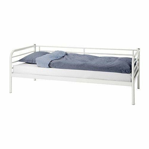 Ikea Tromso daybed single bed white metal PLUS mattress in