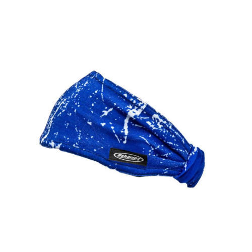Schampa Mini DOO-Z Stirnband – Weiß/Schwarz Paisley, Feuchtigkeitsableitend | Unisex, Elastisch