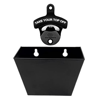 Take Your Top Off Wall Mounted Bottle Opener And Bottle Cap 