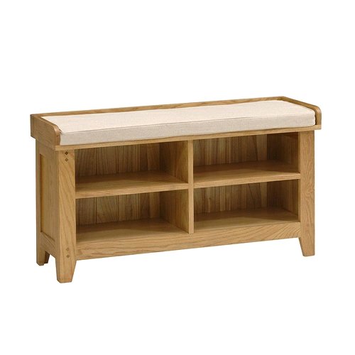 Solid Oak Shoe Storage Bench and Cushion | in Dalkeith, Midlothian