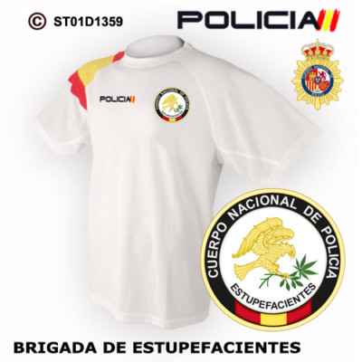 CAMISETAS TECNICAS POLICIA NACIONAL: CNP - BRIGADA DE ESTUFACIENTES M2