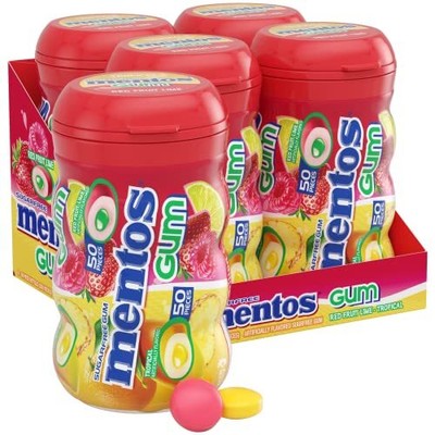 Sugar-Free Chewing Gum, Tropical, Red Fruit and Lime, 50 Piece Bottle (Pack o...