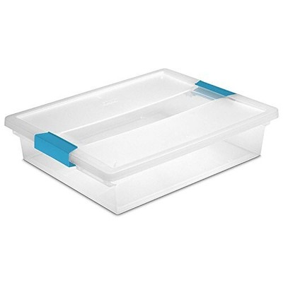 Sterilite Large Clip Box - Stackable Storage Bin with Latching Lid
