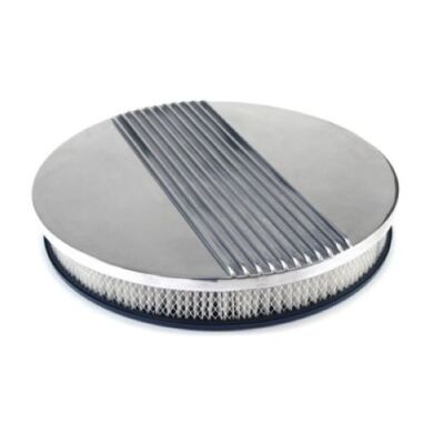 Scott Drake C5ZZ-9600-AFK 14in. Polished Aluminum Finned Air Cleaner Assembly