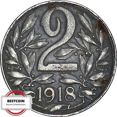 ÖSTERREICH ANK 98  2 Heller von 1918 in SS+  1268178
