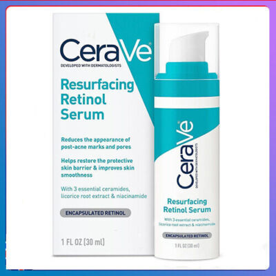 CeraVe Resurfacing Retinol Serum 1 OZ - for Post-Acne Marks and Skin Texture New