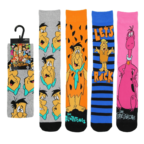 Mens Official Flintstones Socks – 1 Pack, UK Sizes 6-11, Officially Licensed