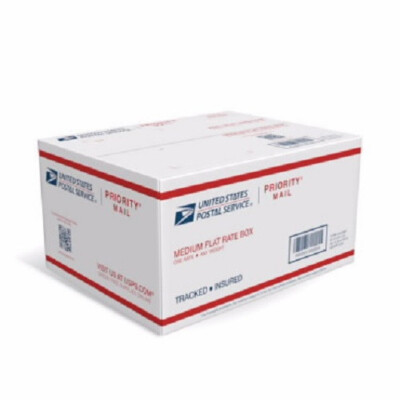 Medium Flat Rate box of used RIGID Top Loaders card holders