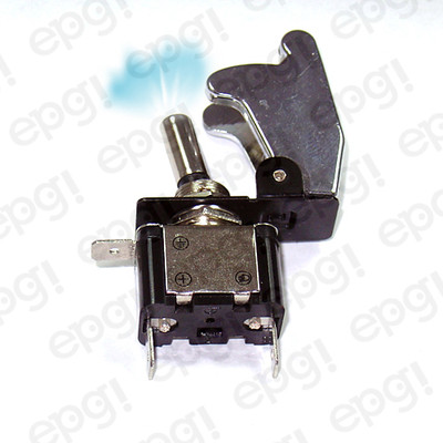 ON/OFF SPST 3P BLUE ILLUMINATED TOGGLE SWITCH w/CHROME COVER #662051/665012