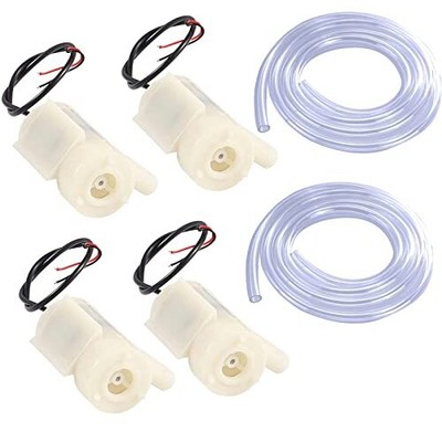 Sipytoph 4Pcs DC 3-5V Micro Mini Water Pump with 2pcs Clear Vinyl Tubing Flex...