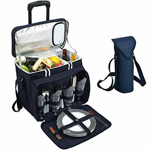 Picnic at Ascot Original Equipped Cooler on Wheels for 4