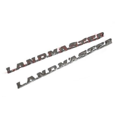 Morris Landmaster Tailgate Panel Script Badge Motif Decal Pair Chrome Plated 