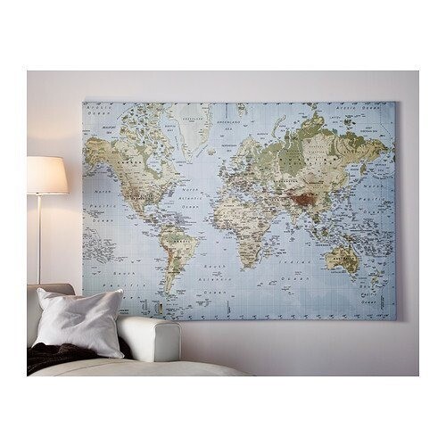 IKEA Large World Map wall canvas in Cambridge, Cambridgeshire Gumtree