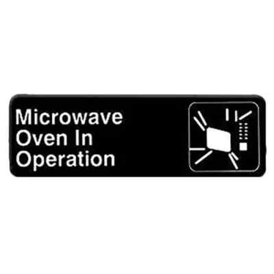 Thunder Group PLIS9324BK 9'' x 3'' Black Self Adhesive Information Symbol Sign