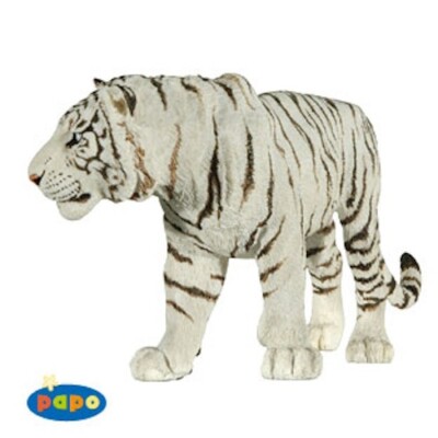 Male White Tiger - Papo (50045): vinyl toy animal figure