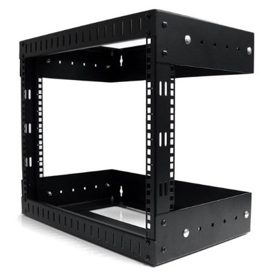 StarTech.com 8U Open Frame Wall Mount Equipment Rack - Adjustable Depth - 8U