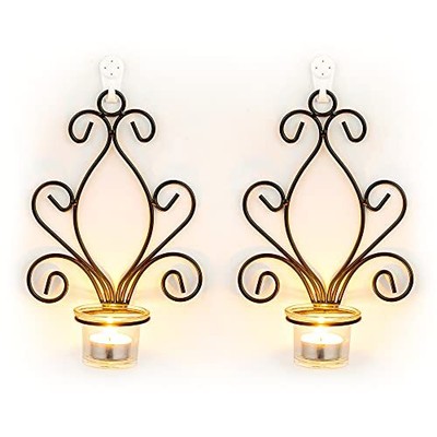 S Wall Mounted Fit Tea Light Votive Battery Operated