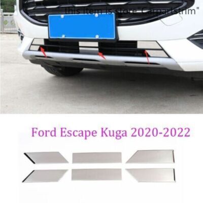 For Ford Escape Kuga 2020-2022 Chrome Front Lower Mesh Grille Grill Sticker Trim