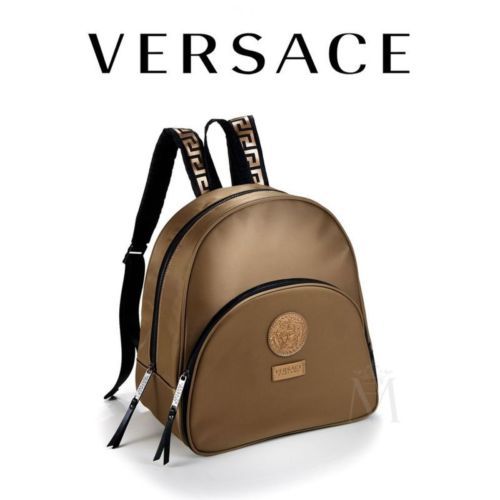 VERSACE Backpack Leather Black Gold Auth 118810M | eBay UK display picture 1