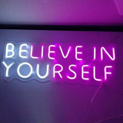 32''x15.8'' Believe in Yourself Be You Flex LED Neon Sign Light Party Décor Poster