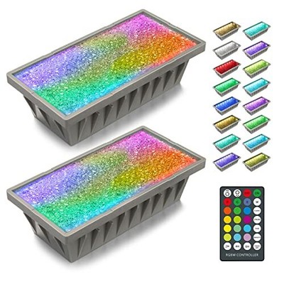 8x4 Outdoor Led Pathway Ground Pack Of 2 Multicolor