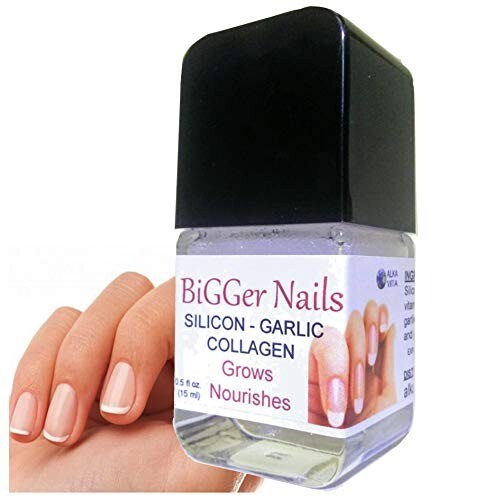 Nail Growth Thickener Gel GARLIC SILICON CALCIUM COLLAGEN & CASTOR OIL ALKAVITA