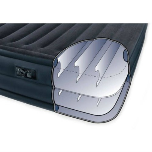 Raised Intex Downy Airbed Built-in Electric Pump Queen Bed Height 22