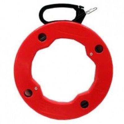 50 Foot Steel Fish Tape Electrical Cable Wire Puller Fish Tape Pull Tool, CZFT