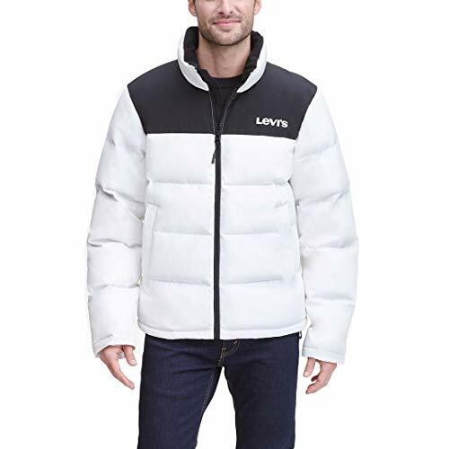 

Мужская куртка Levis Arctic Cloth Retro Bubble Puffer Jacket, белый черный LM9RP705, Синий, Arctic