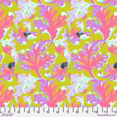 Free Spirit Tula Pink ''Tabby Road Deja Vu'' Eek Electroberry  *By The Half Yard*