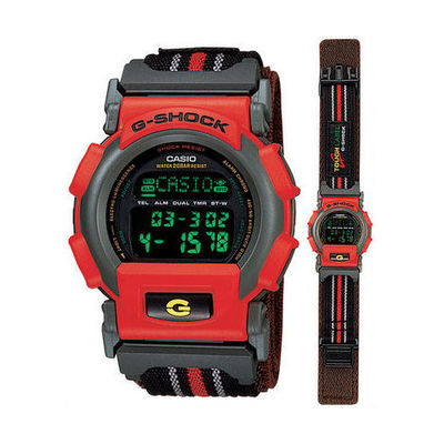 Pre-owned Casio Condition  G-shock 1997 Nexax Reggae Dw003r-4 Black Red Digital Watch