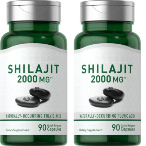 Чистое мумие 2000 мг, 2x90 капсул, натуральная фульвокислота, без ГМО/без глютена