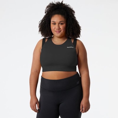 

Женский укороченный бюстгальтер New Balance Shape Shield, Черный