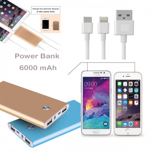 Batteria Esterna Power Bank 6000Mah Carica Rapida Smartphone Linq Lu-6001