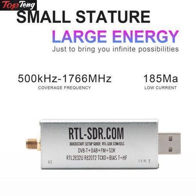 RTL-SDR Blog V3 RTL2832U 1PPM TCXO HF BiasT SMA Software Defined Radio R820T2