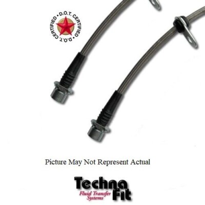 For 2009-2013 Acura TL Stainless Steel Braided Brake Lines Hose REAR Techna-Fit