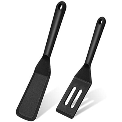 2 Pcs Mini Brownie Serving Spatula Set Flexible Non-Stick Silicone Tiny Spatula