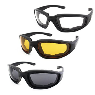 3 x Pares de Gafas Anteojos Lentes Para Motocicleta Moto Sol Dia y Noche