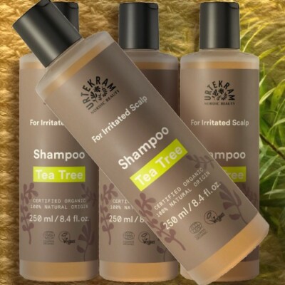 Urtekram Shampoo Teebaum gereizte Kopfhaut 250ml Naturkosmetik Vegan Bio 