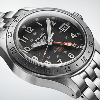 Pre-owned Seiko 5 Sports Sbsc011 Field Gmt Auto Black Watch