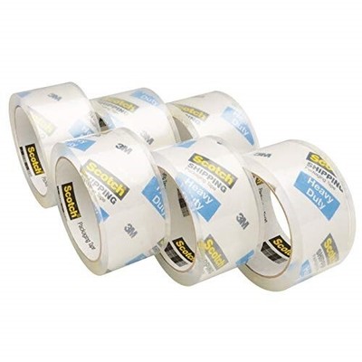 Scotch Heavy Duty Shipping Packaging Tape, 3