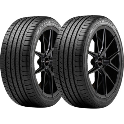 (QTY 2) 225/45R17 Goodyear Eagle Sport A/S 94W XL Black Wall Tires