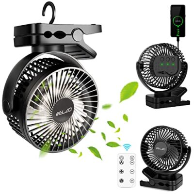ELZO Mini Ventilatore USB, 12000mAh Ventilatore Portatile Silenzioso,