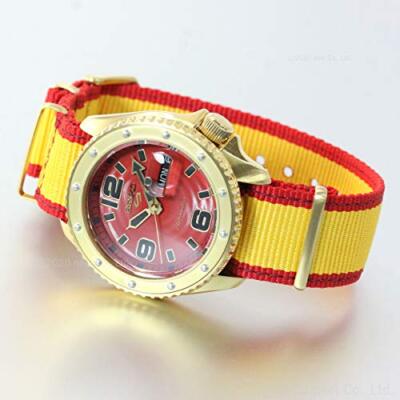 Pre-owned Seiko 5 Sports Sense Sbsa084 Street Fighter V Zangief Men's Watch Nylon Band