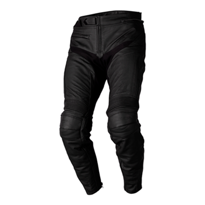 Short Leg Leather Motorcycle Trousers RST TOUR1 Touring Black CE Approved 3024
