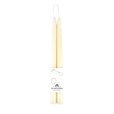 Pair 2 Tapers Ivory 12
