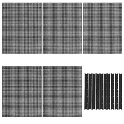 Plastic Mesh Sheets for Embroidery 5 PCS 13 x 19.7In Black Mesh Fish Tank Div...