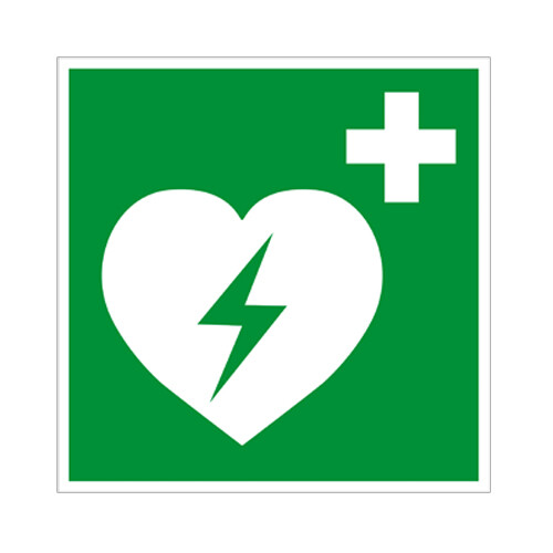 Defibrillator Kunststoff 200 x200mm AED Erste Hilfe Schild Hinweis